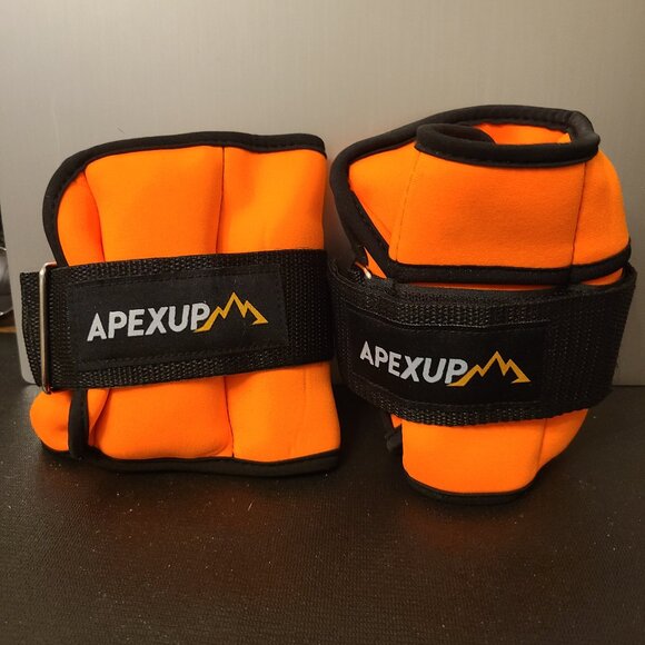 APEXUP ADJUSTABLE ANKLE WEIGHTS- 4 LB PAIR, ORANGE VELCRO CLOSURE-UNISEX - Picture 7 of 9